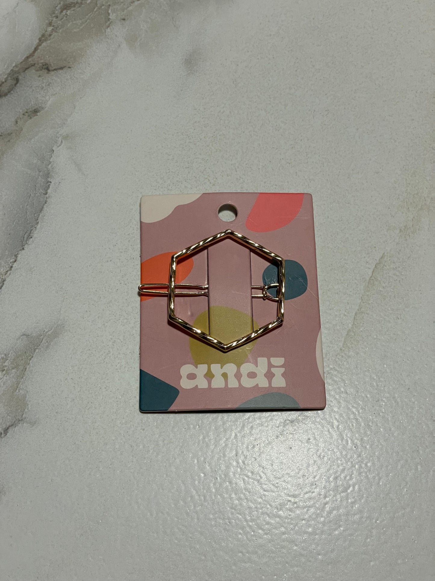 Gold Hexagon Clip