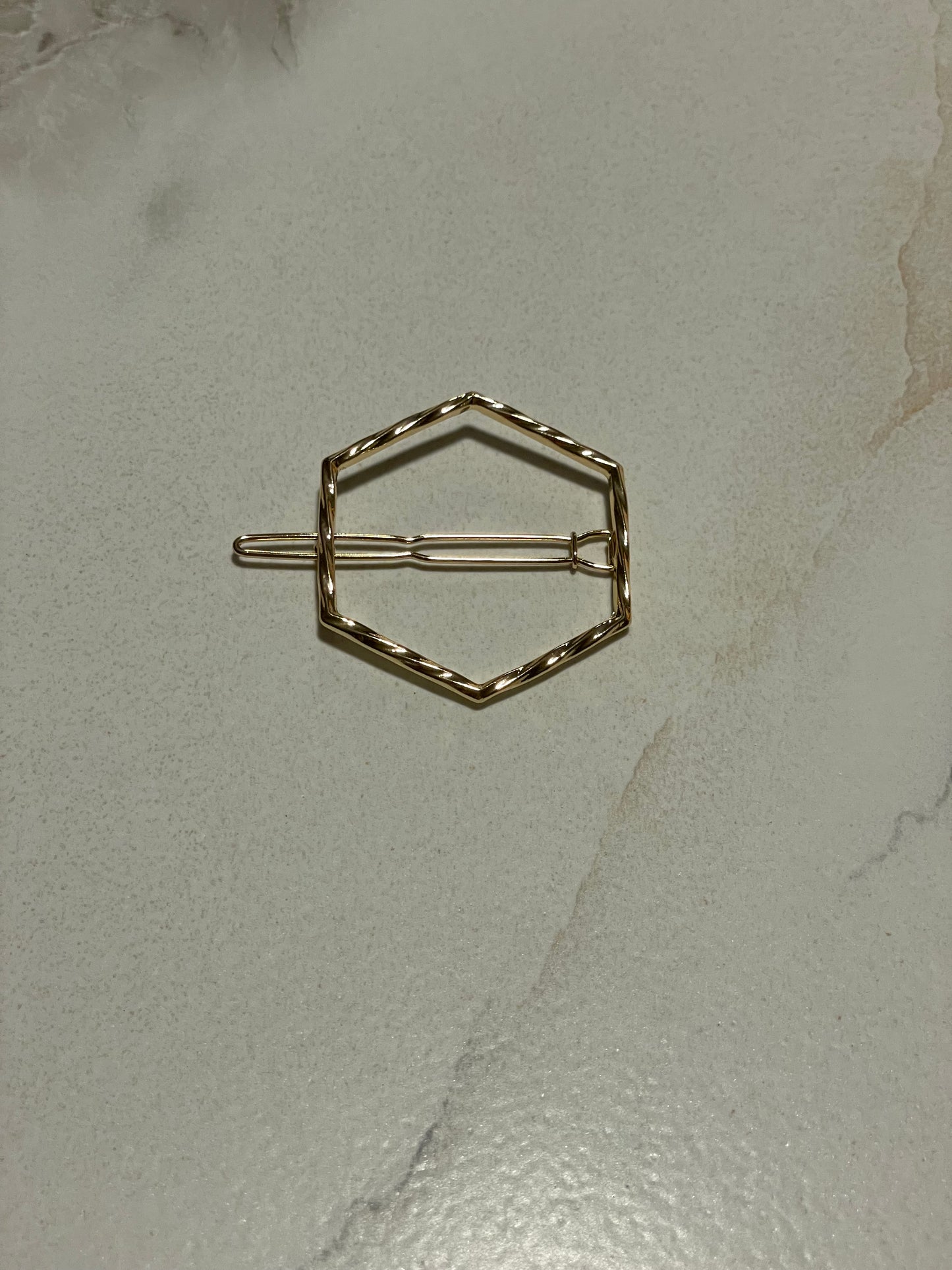 Gold Hexagon Clip