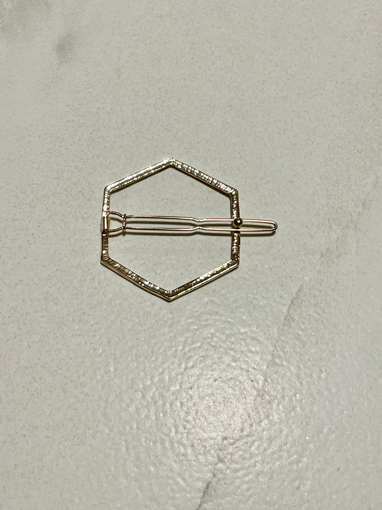 Gold Hexagon Clip
