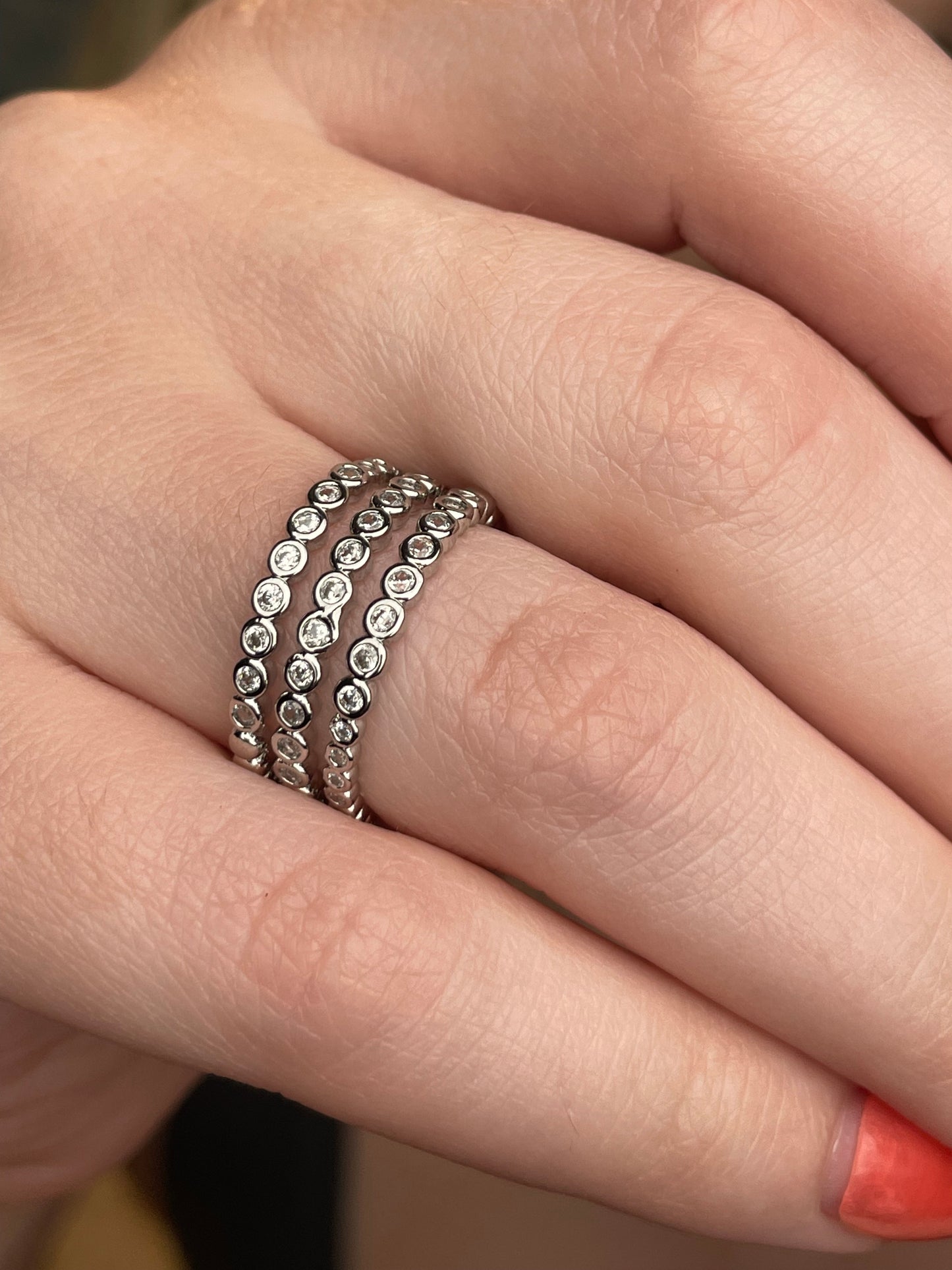 Diamond Spiral Rings