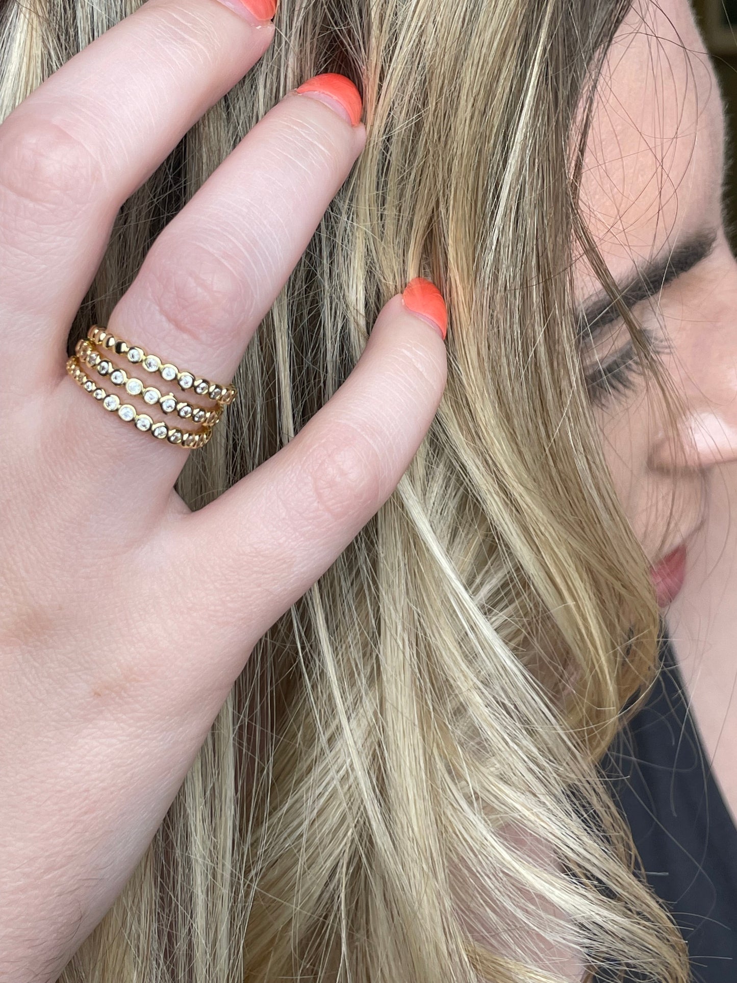 Diamond Spiral Rings