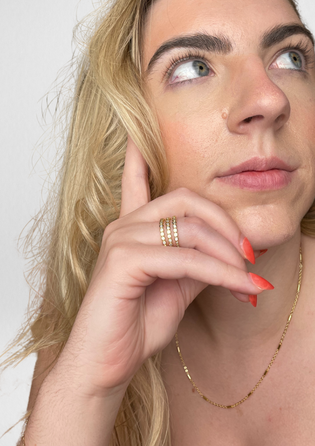 Diamond Spiral Rings