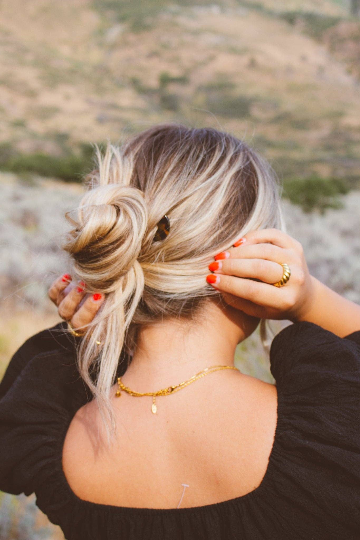 Dark Tortoise Chignon Pin