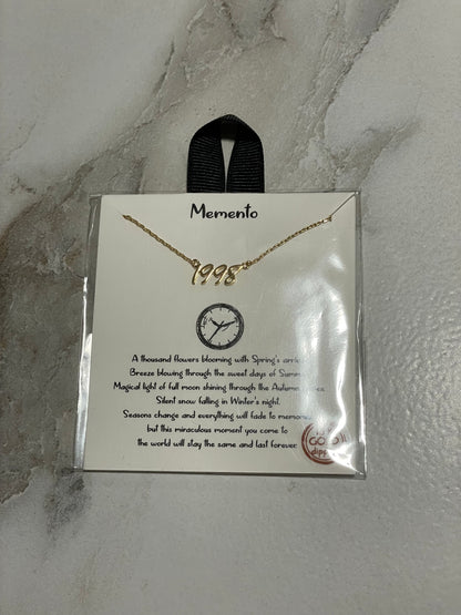 Year 1998 Print Charm Necklace