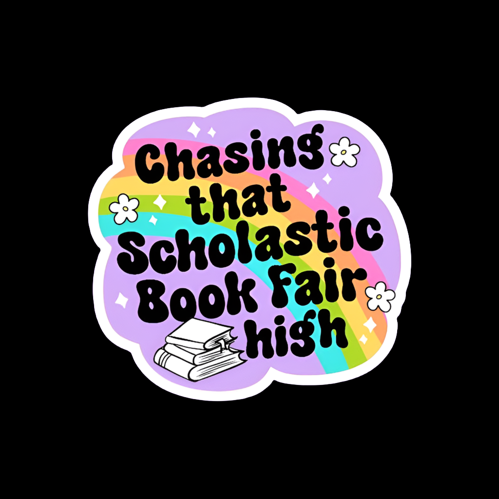 Chasing That Bookfair High.. Sticker