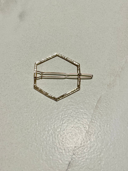 Gold Hexagon Clip