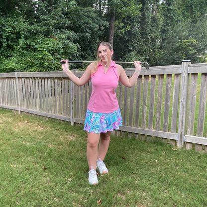 Pink Ruffle Golf Shirt